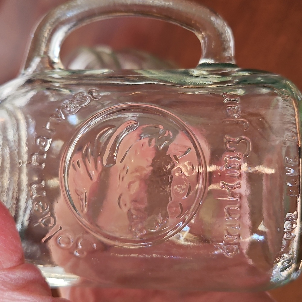 Glass Canning Jar Drink Mugs Beer Lemonade 2 Unmatched - Picture 6 of 8